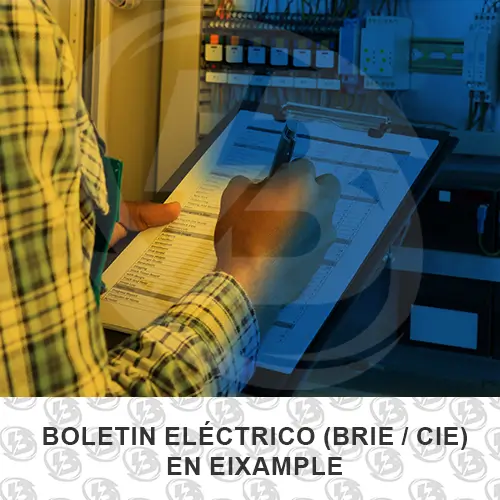 Boletín eléctrico BRIE para una tienda en el Eixample Barcelona - Boletín eléctrico (BRIE / CIE)